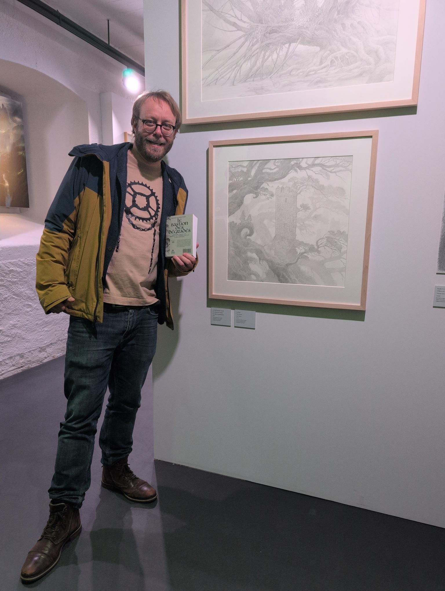 moi devant le crayonné original